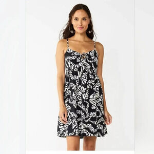 Nine West Black, White and Beige Mini Dress